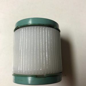 Vintage Lady Esquire Duplex Patent Leather Cream w/ orig sponge Milkglass Jar